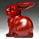 thumbnail image 3 of Rosewood carved rabbit figurine, a solid wood rabbit decoration for home living room., 3 of 3