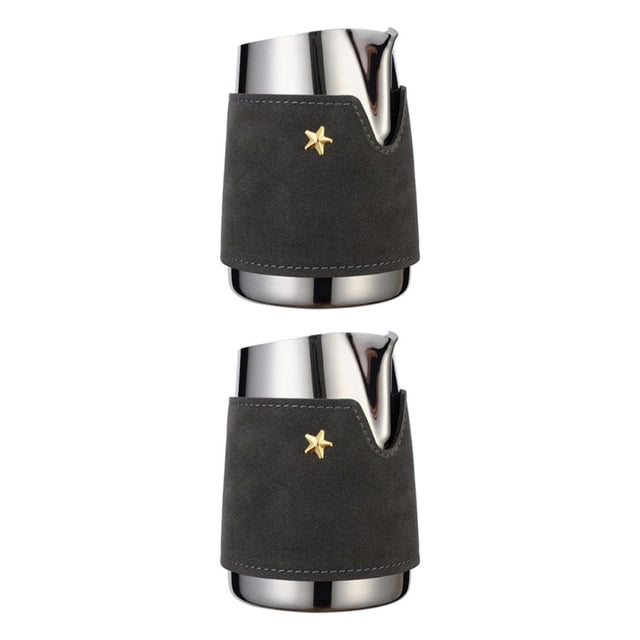 Yuarrent Stainless Steel Milk Frothing Pitcher Latte Art for Making Coffee Plata 2Conjunto