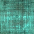 thumbnail image 1 of Ahgly Company Machine Washable Indoor Square Persian Turquoise Blue Traditional Area Rugs, 7' Square, 1 of 4