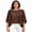 Dark Brown, variant on Women's Mesh Knit Poncho Tops Fashion Solid Color Batwing Sleeve Boat Neck Cover Ups for Summer Daily Wear