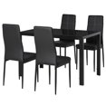 thumbnail image 1 of HOMCOM Dining Table Set for 4, Rectangular Glass Kitchen Table With Chairs, 1 of 10