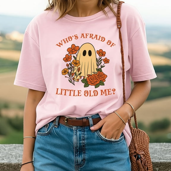Who's Afraid of Little Old Me T-Shirt – Funny Ghost Halloween Tee, Cute Spooky Shirt