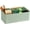 Green, variant on XIMEI Caddy Organizer with Wooden Handle, Metal Utensil Caddy with 4 Compartments, Picnic Caddy Paper Plate Organizer Utensil Holder for Party