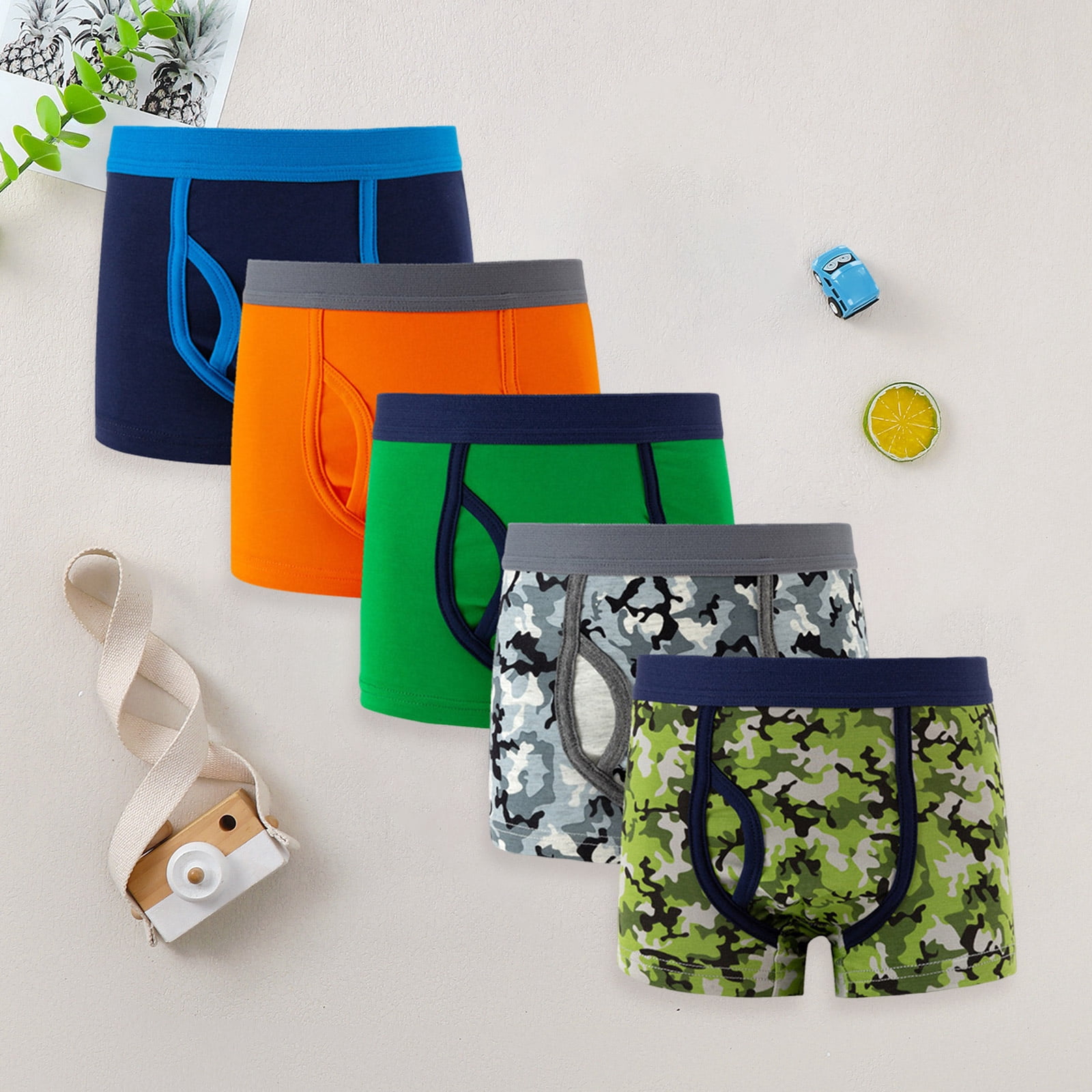 Ymyiu Boy Underwear Baby Training Pants Reusable Toilet Training Underwear Briefs for Toddler Boys Girls Size 6-7 Years(Camouflage, 6-7 Years)