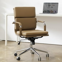 NEO CHAIR Conference Office Chair Century Modern Mid-Back Cushioned, Brown