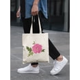 thumbnail image 2 of Smartprints Flower Peonies Art Nature Tote Bag - Image by Shutterstock, One Size Cotton Canvas Tote Bag, 2 of 4