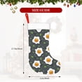 thumbnail image 4 of Yiaed Cute Poached Eggs Print Christmas Stockings, Christmas Stockings Hanging Ornaments, Christmas Stockings for Family Christmas Holiday Decorations, 4 of 7