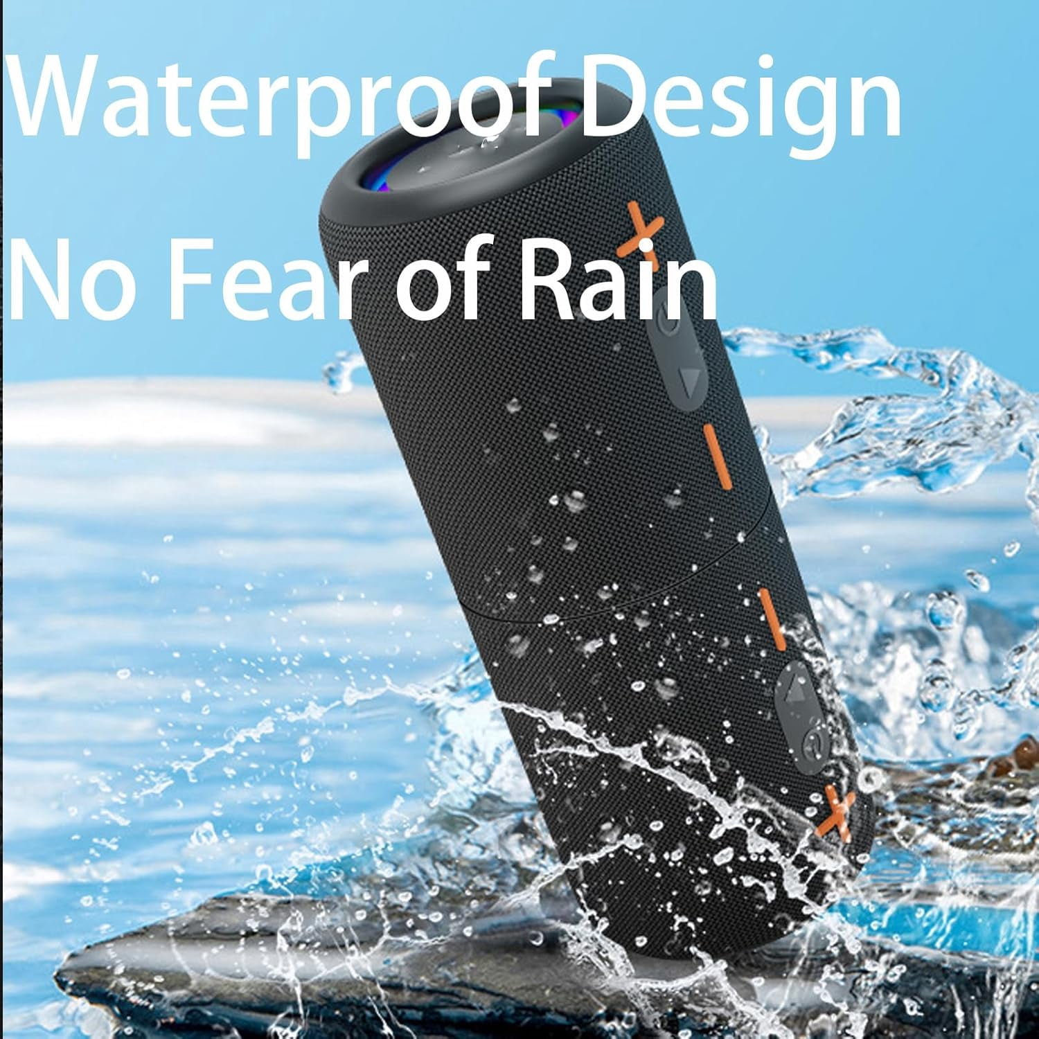 Splittable Bluetooth Speaker, 2 in 1 Portable Pairable Waterproof Wireless Speaker, Waterproof Split Wireless Speakers Bluetooth V5.3 with 20W Loud Stereo Sound, 24H Playtime (2PC)