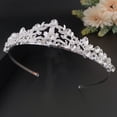thumbnail image 4 of Wedding Rhinestone Crown Birthday Tiara Headband High-end Rhinestone Tiara for Girl, 4 of 6