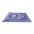 thumbnail image 2 of Ahgly Company Machine Washable Indoor Square Abstract Blue Modern Area Rugs, 8' Square, 2 of 4