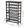 thumbnail image 4 of 42 Bottle Modular Wine Rack 7 Tier Solid Bamboo Wood Storage with Table Top Freestanding Floor Holder Display Shelf Wobble Free for Kitchen Bar Cellar, 4 of 9