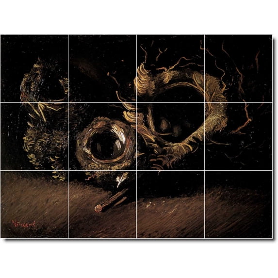 Ceramic Tile Mural-Vincent Van Gogh Still Life Backsplash Tile Mural 6. 48" w x 36" h using (12) 12 x 12 ceramic tiles