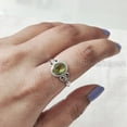thumbnail image 6 of Natural Peridot Ring, AAA Peridot Gemstone Ring, August Birthstone, Tiny Bohemian Ring, 925 Sterling Silver, Designer Womens Ring, Christmas Thanksgiving, Handmade Statement Jewelry, Genuine Peridot, 6 of 8