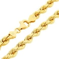 thumbnail image 6 of Nuragold 10k Yellow Gold 7mm Rope Chain Diamond Cut Bracelet (7"-9") Italian Jewelry for Men & Women, 6 of 11