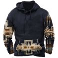 thumbnail image 3 of Sudadera con capucha estilo indio vintage para hombre, sudadera unisex de moda Harajuku, chaqueta nueva, ropa de calle informal de gran tamaño, 3 of 5