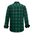 thumbnail image 6 of Youclos Mens Flannel Shirts Corduroy Collar Long Sleeve Plaid Button Down Shirt with Pocket, 6 of 8