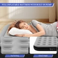 thumbnail image 3 of Full Size Air Mattress with Built in Pump,High Portable 10" Inflatable Mattress,Blow Up Mattress for Travel,Home and Guest(Pale Gray), 3 of 10