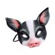 thumbnail image 4 of Decoración de media cara de cerdo para cosplay de animales, utilería de película, disfraz de Halloween Negro, 4 of 9