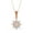 Rose Gold, variant on Silvermist Jewelry Blossom Necklace 18K White Gold over 925 Sterling Silver | Anniversary Gift for Women