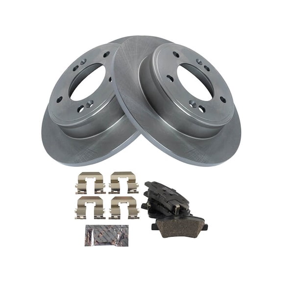 Rear Brake Pad and Rotor Kit - Compatible with 2017 - 2019 Kia Soul 2018