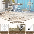 thumbnail image 5 of GVN Outdoor Dining Sets,Patio Dining Sets,3 Piece Patio Acacia Wood Bistro Set with Slatted Seat and Tabletop-Gray, 5 of 11