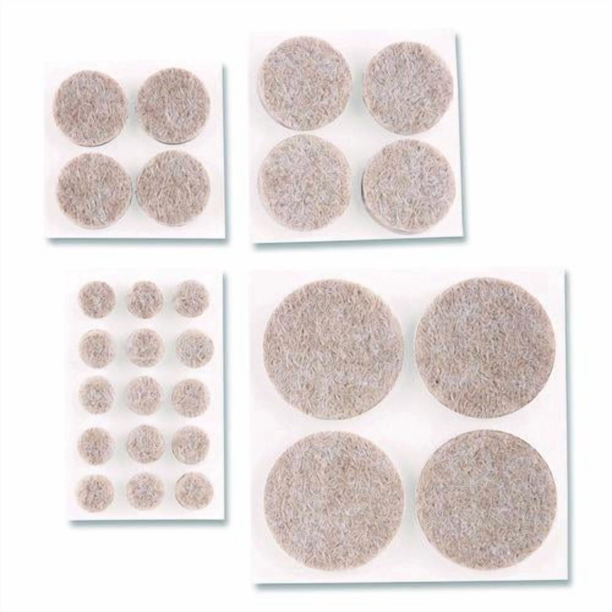 Felt Pad Protectors, Assorted Round, Beige, 78/Pack | Bundle of 5