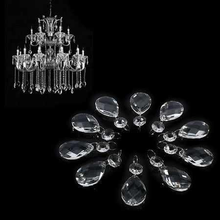 Crday 38mm Clear Glass Crystal Chandelier Pendants Teardrop Prisms Beads Diy Ceiling Lamp Accessories Pack Of 10 Canada Crday 38mm Clear Glass Crystal, How To Pack A Crystal Chandelier