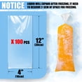 thumbnail image 5 of Betus 100Pcs Ice Pop Bags - 4x12 Inch Clear Disposable Freeze Pop Sleeves with Funnel, Plastic Ice Candy Tubes for DIY, Homemade Frozen Treats, Juice, Yogurt, Icy Sticks, Summer Party Supplies, 5 of 6
