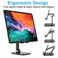 thumbnail image 3 of Adjustable Foldable Tablet Desktop Stand Cell Phone Holder Mount for 4-12.9inch Phone and Tablet, iPhone, Samsung, iPad, 3 of 13