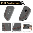 thumbnail image 4 of Funda de Llave de Coche TPU Gris Oscuro con Línea Roja para Seat Leon MK4 KL 2020 - Funda de Control Remoto de 3 Botones, 4 of 6
