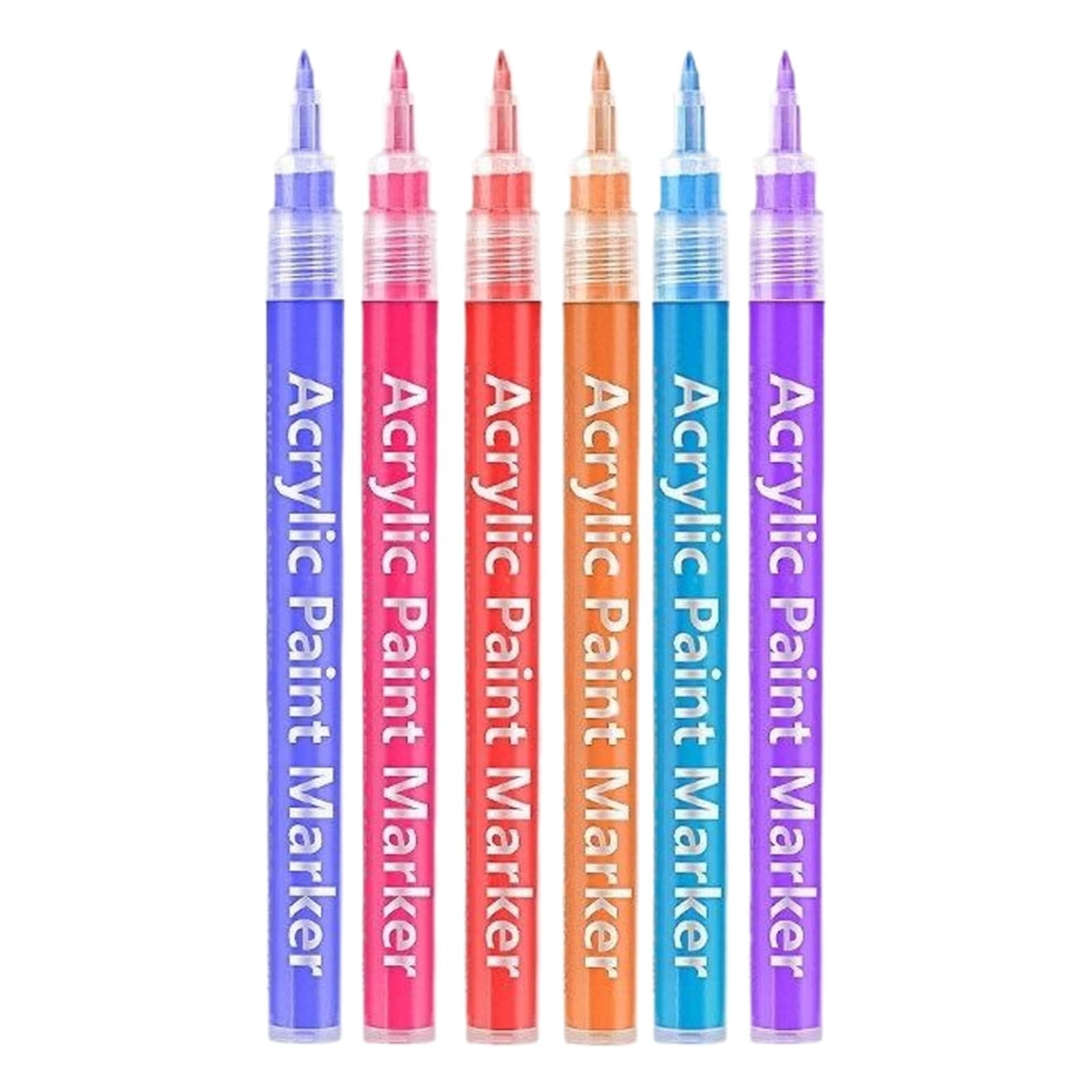 Clearance Doodle Pen under $20,Border Acrylic Marker Pen Art Specific Non Transparent Paper Pen Hand Drawn DIY Non Transparent Color Stackable Acrylic Pen 10ml 2PC