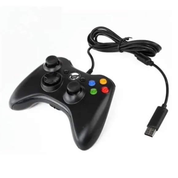 Mando con cable para Xbox 360, universal, con vibración, para Android y PC, color negro