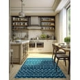 thumbnail image 5 of Unique Loom Moroccan Trellis Collection Area Rug - Mamounia (4' 1" x 6' 1" Rectangle Blue/Ivory), 5 of 9