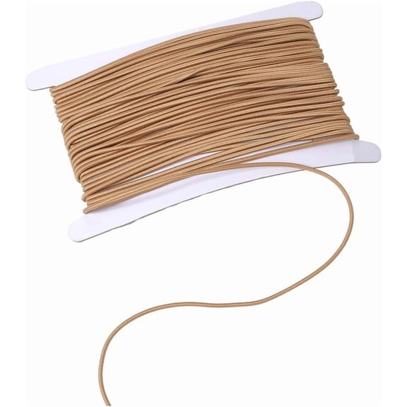 20 Yards Peru Round Elastic Cord Beading Stretchy Thread 3mm Diameter Stretch String Rope with Fibre Outside for Crafts Bracelets Jewelry Making Clothing Sewing Gift Wrapping for DIY