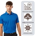 thumbnail image 6 of AllPro Men’s Pro-Lock Performance Polo Collar T-Shirt, 100% Polyester Moisture-Wicking Tee (Charcoal-Melange, 2XL), 6 of 6