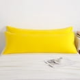 thumbnail image 3 of 2 Pack Microfiber Body Pillowcases Set, Soft and Cozy Long Pillows Covers, (Body pillow not included), 20" x 54", Yellow, 3 of 5
