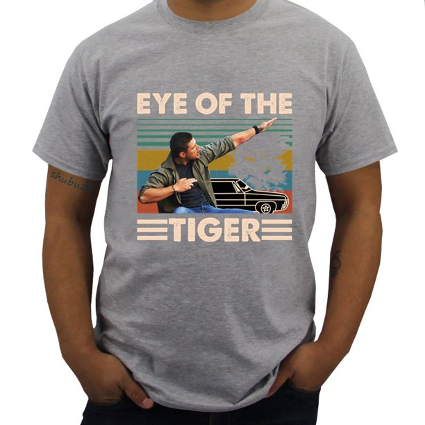 Camiseta de algodón para hombre camisa de marca de verano Dean Winchester Ojo del Tigre Vintage Retro Unisex
