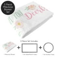 thumbnail image 5 of Sweet Jojo Designs Deer Floral Pink Mint and White Fleece Milestone Baby Blanket 3 Piece Set, 5 of 6