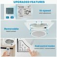 thumbnail image 4 of Kohree 14" RV Vent Fan,12V Super Quiet Fan-10 Speed Intake & Exhaust- with Remote Control & Sealing tape for Camper Trailer Bathroom,Light Blue, 4 of 7