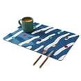 thumbnail image 1 of Flmtop Wear-Resistant Drain Mat Practical Dish Drying Mat Quick Dry Versatile Countertop Drain Mat Modern Placemats for Drinks Bar Home (Only Mat Included), 1 of 9