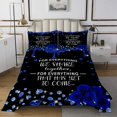 thumbnail image 1 of Erosebridal Romantic Valentines Coverlet Set Queen, Chic Rose Bedding Set, Black, Navy, 1 of 5