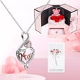 thumbnail image 2 of Set de regalo AddWel de rosas auténticas preservadas con collar de plata de ley, 2 of 9