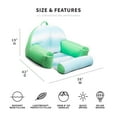 thumbnail image 4 of Big Joe Lazy Lounger No Inflation Needed Pool Float with Headrest and Footrest, Rolling Wave Aqua Double Sided Mesh, Quick Draining Fabric, 3.5 feet Lounger, 4 of 8