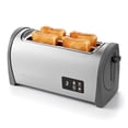 thumbnail image 1 of Toaster Elite Gourmet Digital, ranura larga, 4 rebanadas, acero inoxidable, 1 of 7