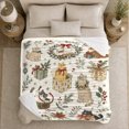 thumbnail image 5 of Whimsical Cats Boxes, Festive Pet Portrait Pattern, Warm Flannel Blanket for Living Room and Bedroom with Detailed Artwork, Cat Lovers Just Because Gift, Pet Lover Home Decor, 5 of 9