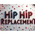 thumbnail image 4 of Hip Hip Replacement Celebration Banner Party Decorations Colorful Balloons Backdrop Photography Props Festive Glitter Background Decor, 4 of 4