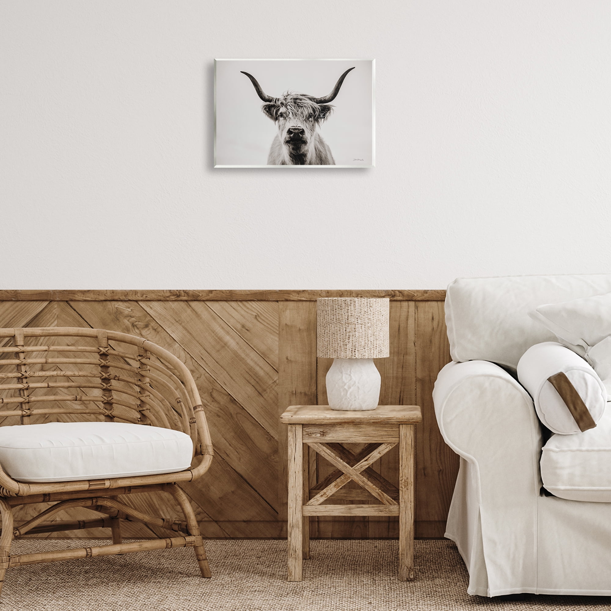 Stupell Industries Calm Cattle Portrait Animals & Insects Photography Unframed Art Print Wall Art, 15 x 10
