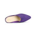 thumbnail image 4 of BLISSFUL STEP Sandales à Talons Hauts Blocs pour Femmes, Mules à Enfiler à Bout Pointu, Violet 5,5, 4 of 7