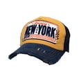 thumbnail image 1 of WITHMOONS New York Patch Baseball Cap Mesh Vintage Trucker Hat KR11348 (Orange), 1 of 5