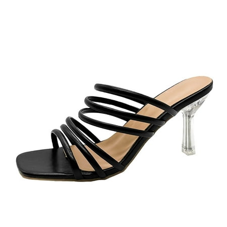 

GNEIKDEING Womens Stilettos High Heels Low Mid Square Heel Ankle Strap Sandal Office Ladies Pointed Toe Pumps Shoes Gift on Clearance